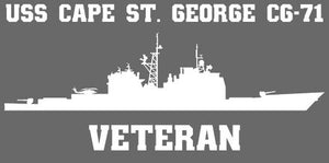 Shop for your White USS Cape St. George CG-71 sticker/decal at Arizona Black Mesa.