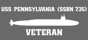 Shop for your White USS Pennsylvania SSBN-735 sticker/decal at Arizona Black Mesa.