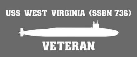 Shop for your White USS West Virginia SSBN-736 sticker/decal at Arizona Black Mesa
