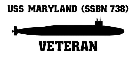 Shop for your Black USS Maryland SSBN-738 sticker/decal at Arizona Black Mesa.