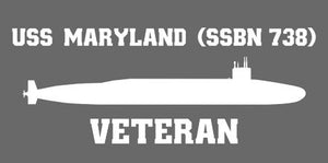 Shop for your White USS Maryland SSBN-738 sticker/decal at Arizona Black Mesa.