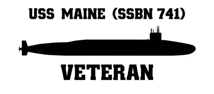 Shop for your Black USS Maine SSBN-741 sticker/decal at Arizona Black Mesa.