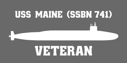 Shop for your White USS Maine SSBN-741 sticker/decal at Arizona Black Mesa.