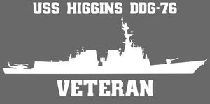 Shop for your White USS Higgins DDG-76 sticker/decal at Arizona Black Mesa.