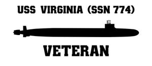 Shop for your Black USS Virginia SSN-774 sticker/decal at Arizona Black Mesa.