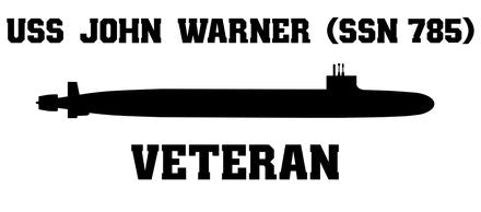 Shop for your Black USS John Warner SSN-785 sticker/decal at Arizona Black Mesa.