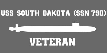 Shop for your White USS South Dakota SSN-790 sticker/decal at Arizona Black Mesa.