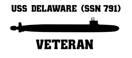Shop for your Black USS Delaware SSN-791 sticker/decal at Arizona Black Mesa.