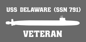 Shop for your White USS Delaware SSN-791 sticker/decal at Arizona Black Mesa.
