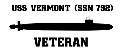 Shop for your Black USS Vermont SSN-792 sticker/decal at Arizona Black Mesa.
