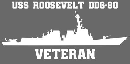 Shop for your White USS Roosevelt DDG-80 sticker/decal at Arizona Black Mesa.