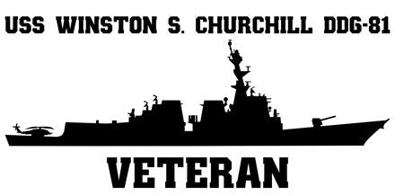 Shop for your Black USS Winston S Churchhill DDG-81 sticker/decal at Arizona Black Mesa.