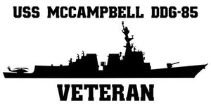 Shop for your Black USS McCampbell DDG-85 sticker/decal at Arizona Black Mesa.