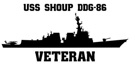 Shop for your Black USS Shoup DDG-86 sticker/decal at Arizona Black Mesa.