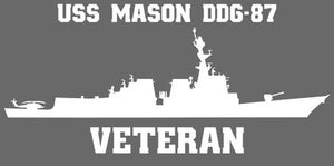 Shop for your White USS Mason DDG-87 sticker/decal at Arizona Black Mesa.