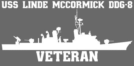 Shop for your White USS Linde McCormick DDG-8 sticker/decal at Arizona Black Mesa.