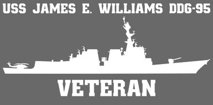 Shop for your White USS James E. Williams DDG-95 sticker/decal at Arizona Black Mesa.