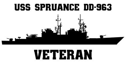 Shop for your Black USS Spruance DD-963 (VLS) sticker/decal at Arizona Black Mesa.