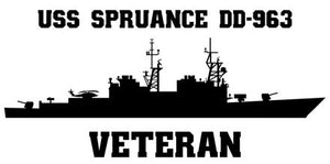 Shop for your Black USS Spruance DD-963 (ASROC) sticker/decal at Arizona Black Mesa.