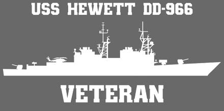 Shop for your White USS Hewett DD-966 (ASROC) sticker/decal at Arizona Black Mesa.