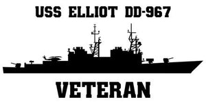 Shop for your Black USS Elliot DD-967 (ASROC) sticker/decal at Arizona Black Mesa.