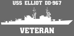 Shop for your White USS Elliot DD-967 (ASROC) sticker/decal at Arizona Black Mesa.
