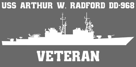 Shop for your White USS Arthur W. Radford DD-968 (ASROC) sticker/decal at Arizona Black Mesa.