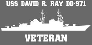 Shop for your White USS David R. Ray DD-971 (ASROC) sticker/decal at Arizona Black Mesa.