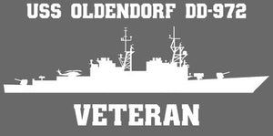 Shop for your White USS Oldendorf DD-972 (ASROC) sticker/decal at Arizona Black Mesa.