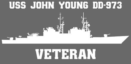 Shop for your White USS John Young DD-973 (VLS) sticker/decal at Arizona Black Mesa.
