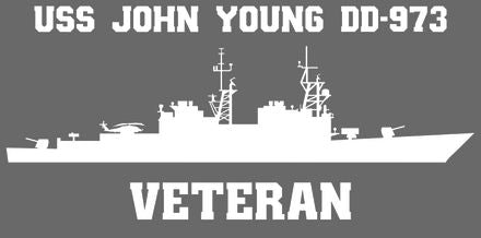 Shop for your White USS John Young DD-973 (ASROC) sticker/decal at Arizona Black Mesa.