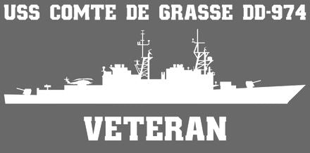 Shop for your White USS Comte De Grasse DD-974 (ABL) sticker/decal at Arizona Black Mesa.