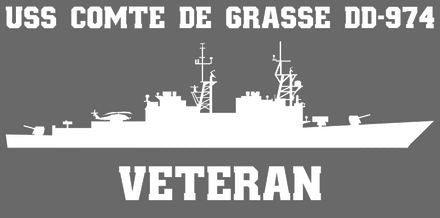 Shop for your White USS Comte De Grasse DD-974 (ASROC) sticker/decal at Arizona Black Mesa.