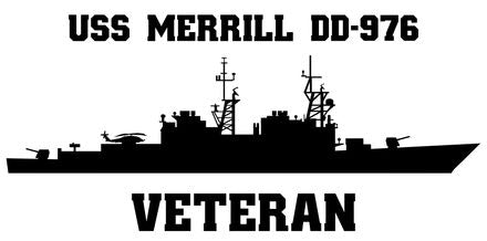 Shop for your Black USS Merrill DD-976 (ABL) sticker/decal at Arizona Black Mesa.