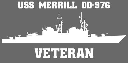 Shop for your White USS Merrill DD-976 (ABL) sticker/decal at Arizona Black Mesa.