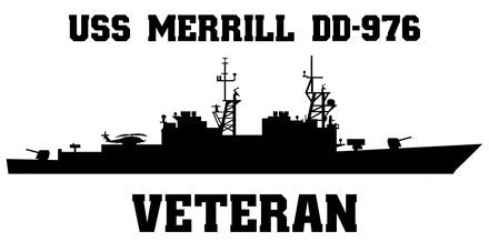 Shop for your Black USS Merrill DD-976 (ASROC) sticker/decal at Arizona Black Mesa.