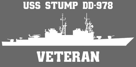 Shop for your White USS Stump DD-978 (ASROC) sticker/decal at Arizona Black Mesa.
