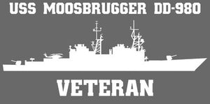 Shop for your White USS Moosbrugger DD-980 (VLS) sticker/decal at Arizona Black Mesa.