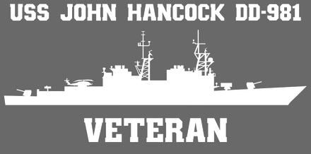 Shop for your White USS John Hancock DD-981 (ASROC) sticker/decal at Arizona Black Mesa.