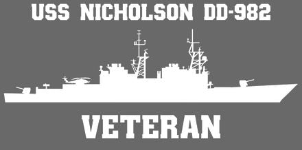 Shop for your White USS Nicholson DD-982 (VLS) sticker/decal at Arizona Black Mesa.