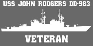 Shop for your White USS John Rodgers DD-983 (ASROC) sticker/decal at Arizona Black Mesa.