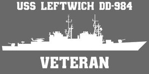 Shop for your White USS Leftwich DD-984 (ABL) sticker/decal at Arizona Black Mesa.
