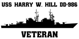 Shop for your Black USS Harry W. Hill DD-986 (ABL) sticker/decal at Arizona Black Mesa.