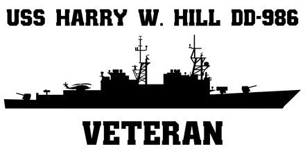 Shop for your Black USS Harry W. Hill DD-986 (ASROC) sticker/decal at Arizona Black Mesa.