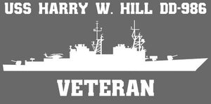 Shop for your White USS Harry W. Hill DD-986 (ASROC) sticker/decal at Arizona Black Mesa.