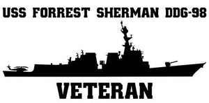 Shop for your Black USS Forrest Sherman DDG-98 sticker/decal at Arizona Black Mesa.