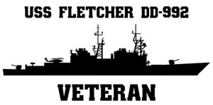 Shop for your Black USS Fletcher DD-992 (VLS) sticker/decal at Arizona Black Mesa.
