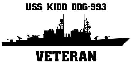 Shop for your Black USS Kidd DDG-993 sticker/decal at Arizona Black Mesa.