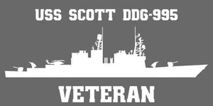Shop for your White USS Scott DDG-995 sticker/decal at Arizona Black Mesa.
