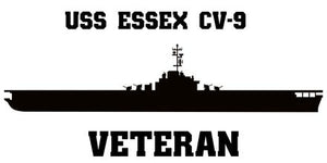 Shop for your Black USS Essex CV-9 sticker/decal at Arizona Black Mesa.